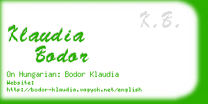 klaudia bodor business card